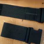 Belt loop sewn up with velcro and clips